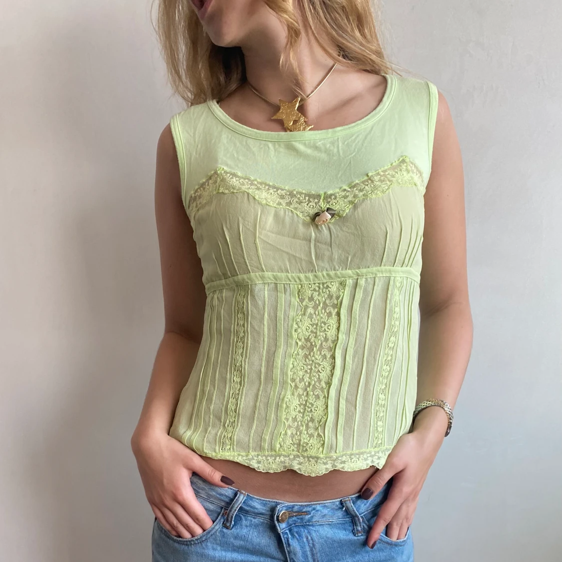 Dolce & Gabbana vintage topp i sommarens trendigaste färg Mint  - 1