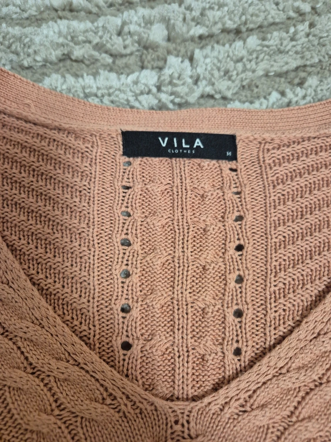 Rosa stickad tröja från Vila - 2