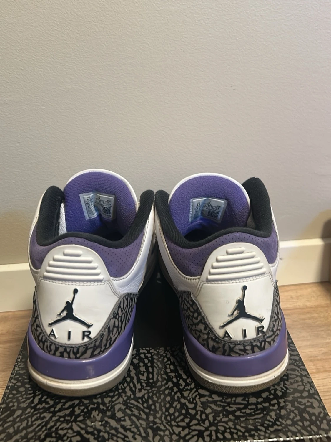 Air Jordan 3 Retro vit/lila - 3
