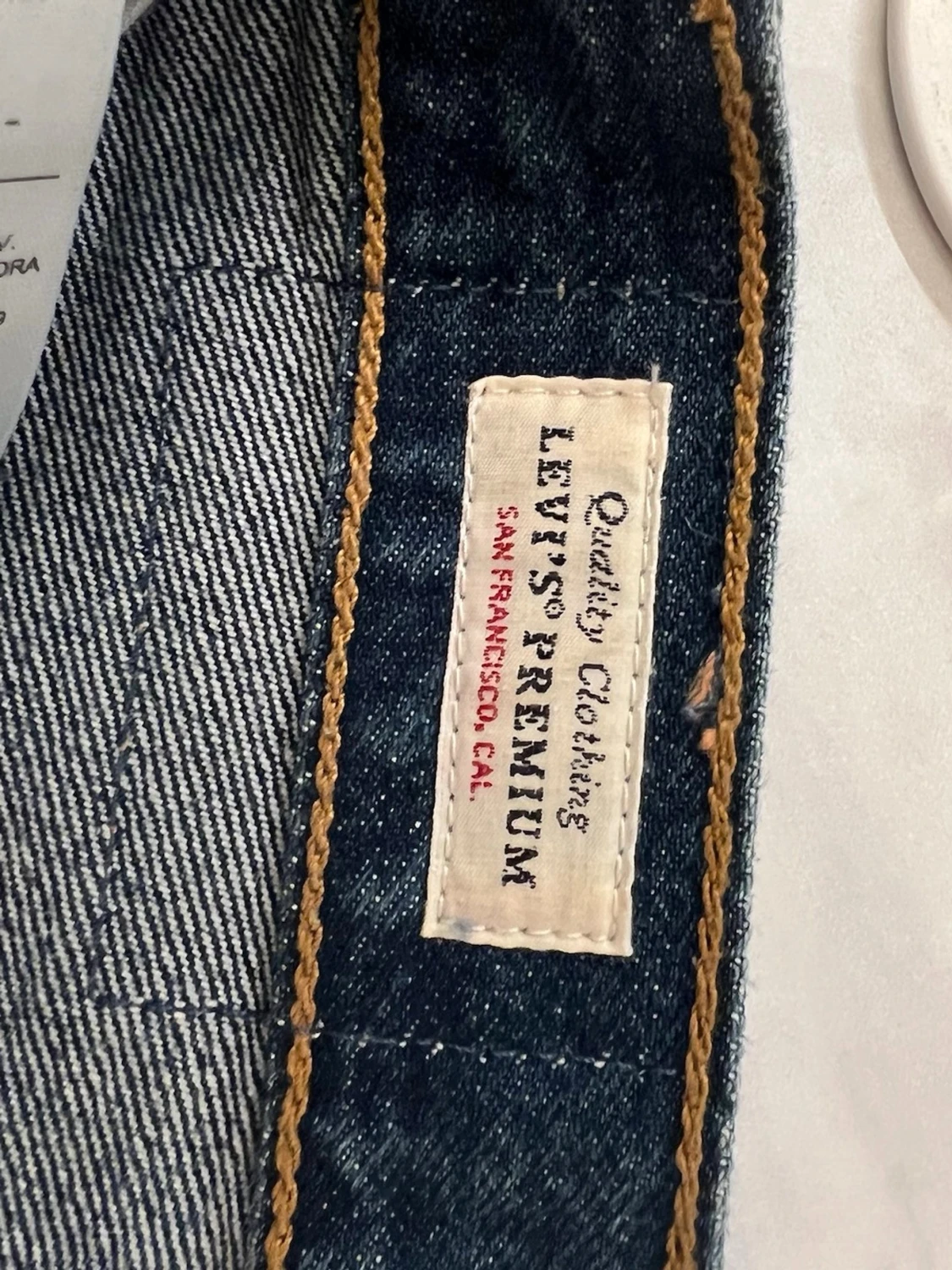 Levi's blå jeansshorts med slitningar - 5
