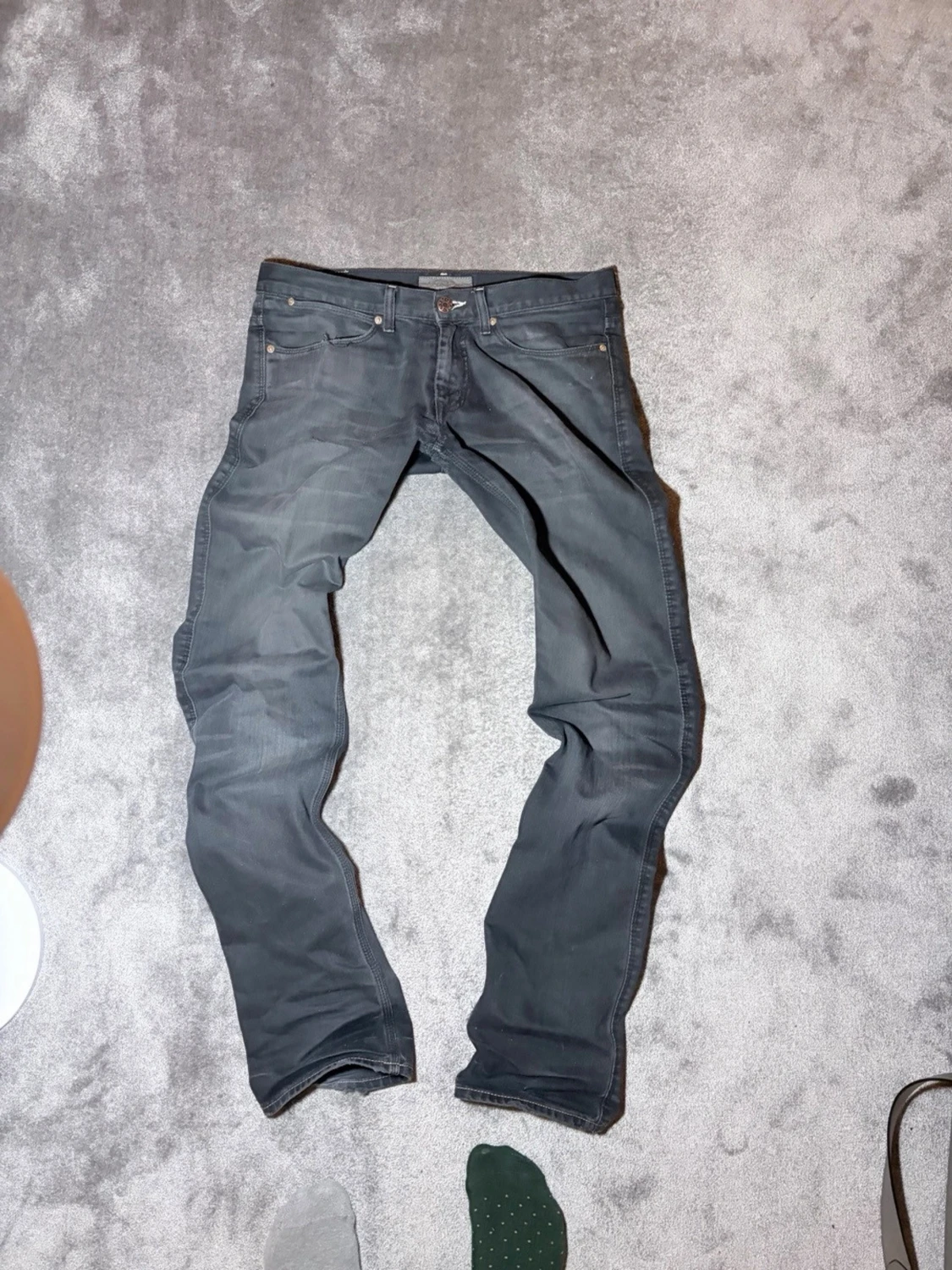 Svarta Acne Jeans med raka ben - 1