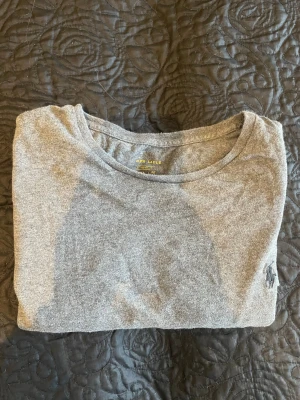 Grå t-shirt från Ralph Lauren - Snygg grå t-shirt från Ralph Lauren med klassisk rund halsringning och den ikoniska broderade loggan på bröstet. Tillverkad i mjuk bomull som känns skön mot huden. Perfekt basplagg för alla tillfällen. Postas dagen eller dagen efter köpet.