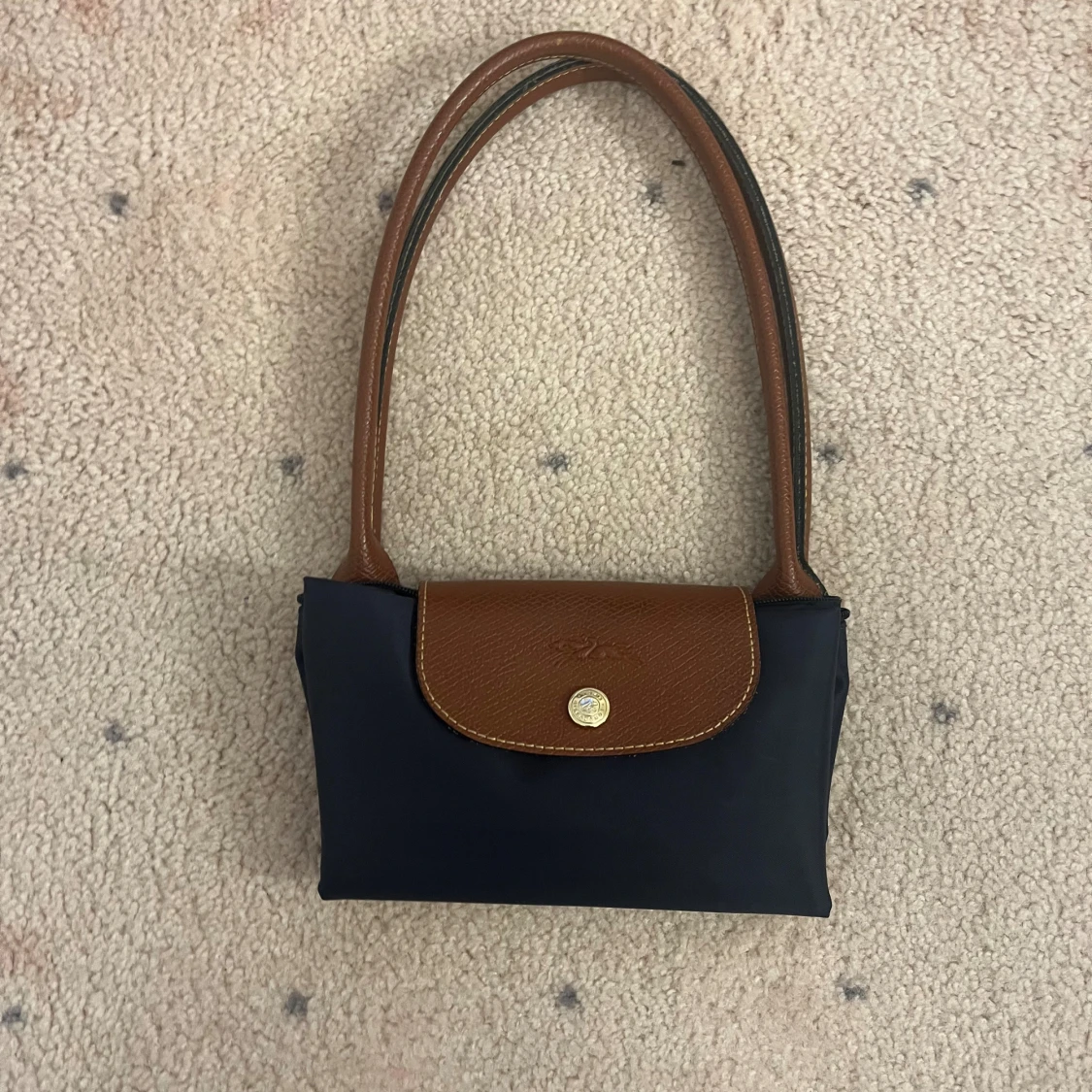 Mörkblå Longchamp Le Pliage väska - 1