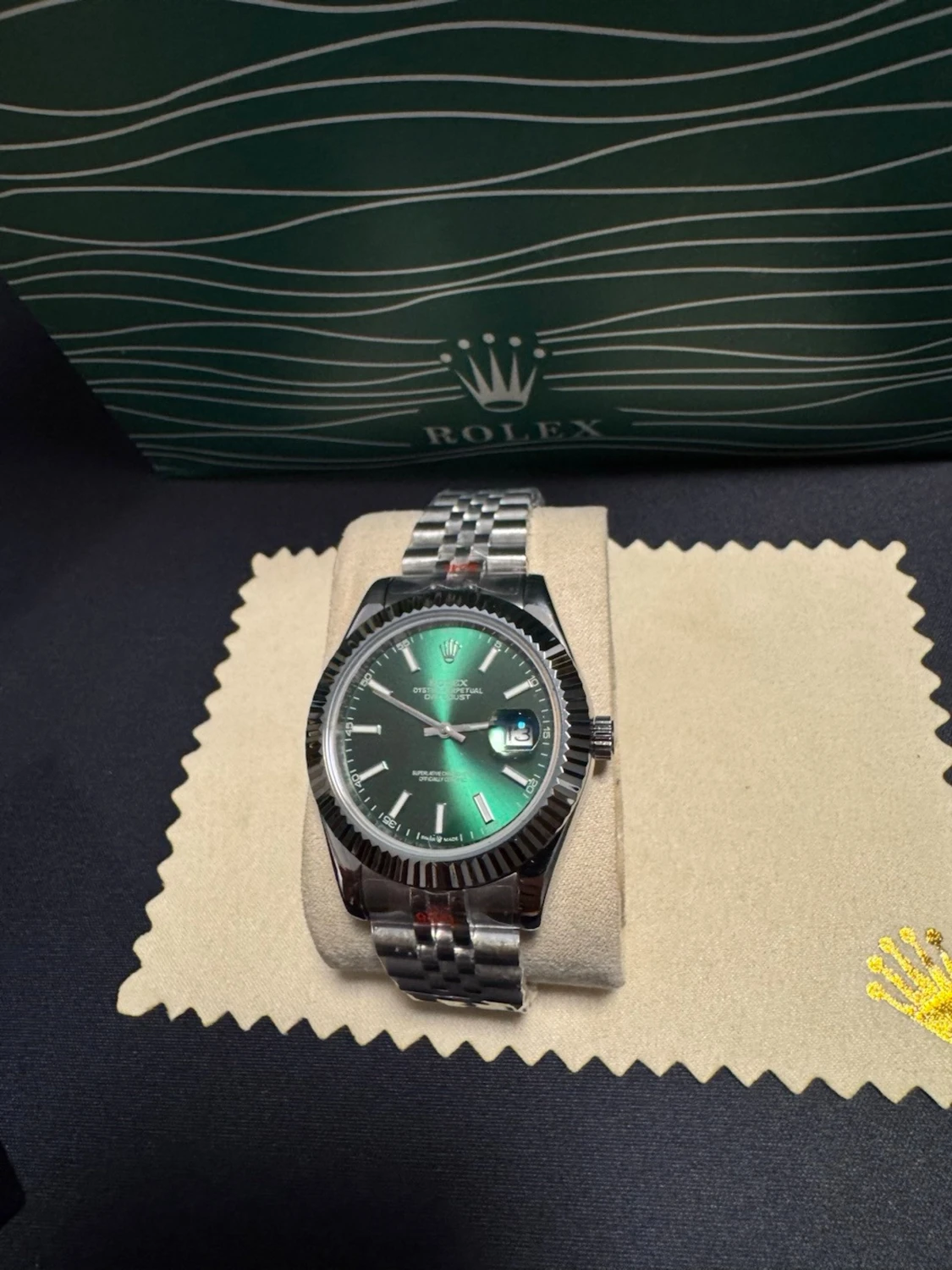 Rolx Role Topp Datejust 41mm Emerald Dial / O... - 6