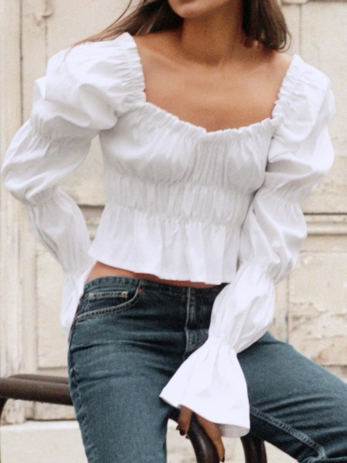 Zara topp volang 