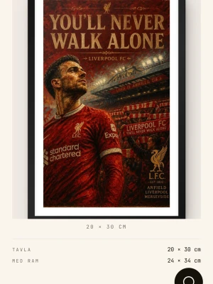 Liverpool FC - Supporta ditt klubblag!! Finns fler på hemsidan gå in i kolla!!! Här är en poster gjort på (170 GSM MATTPAPPER). Postern kommer med eller utan träram i olika färger samt olika storlekar vilket gör att priset varieras. På Apollouf.com/ Finns även mycket mer på hemsidan/ Skriv i DM vid köp!!