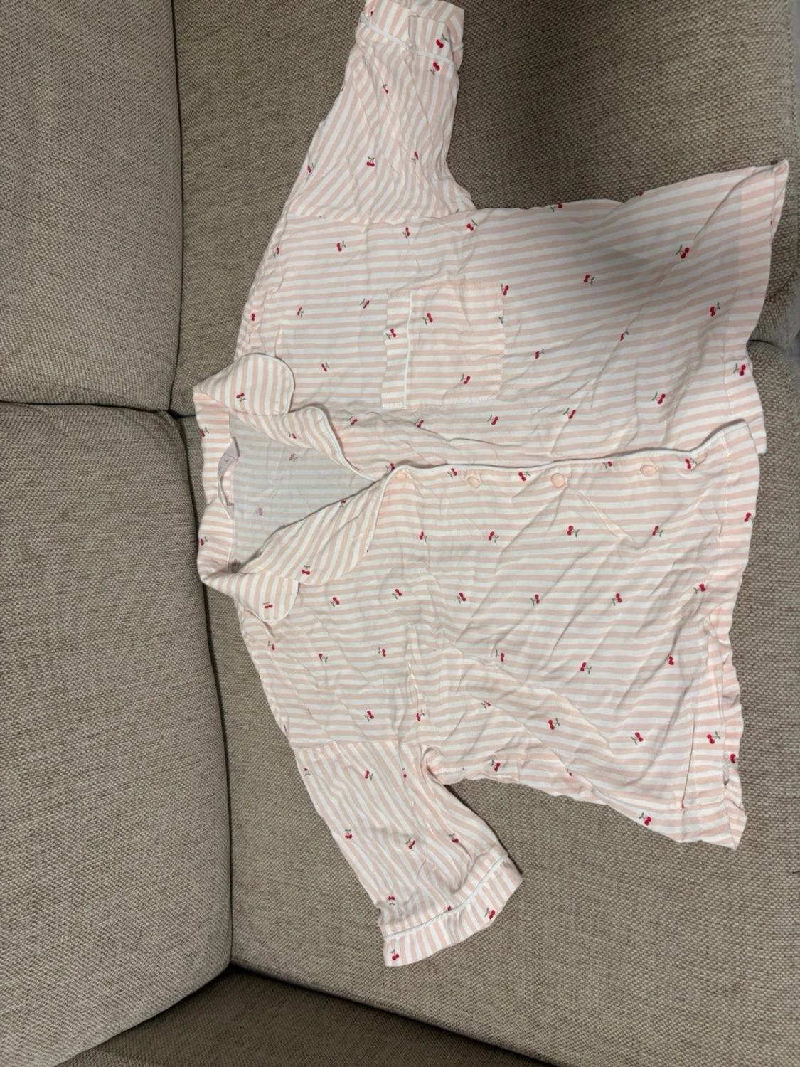 Randiga pyjamasbyxor med körsbär - 2
