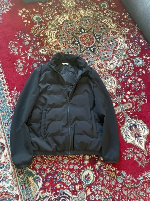 Svart cardigan ZARA - Säljer en svart pufferjacka med hög krage och dragkedja framtill. Jackan har två sidofickor och elastiska muddar vid ärmslut och nederkant. Perfekt för kalla dagar och riktigt skön att bära. Klassisk och stilren design som passar till det mesta.