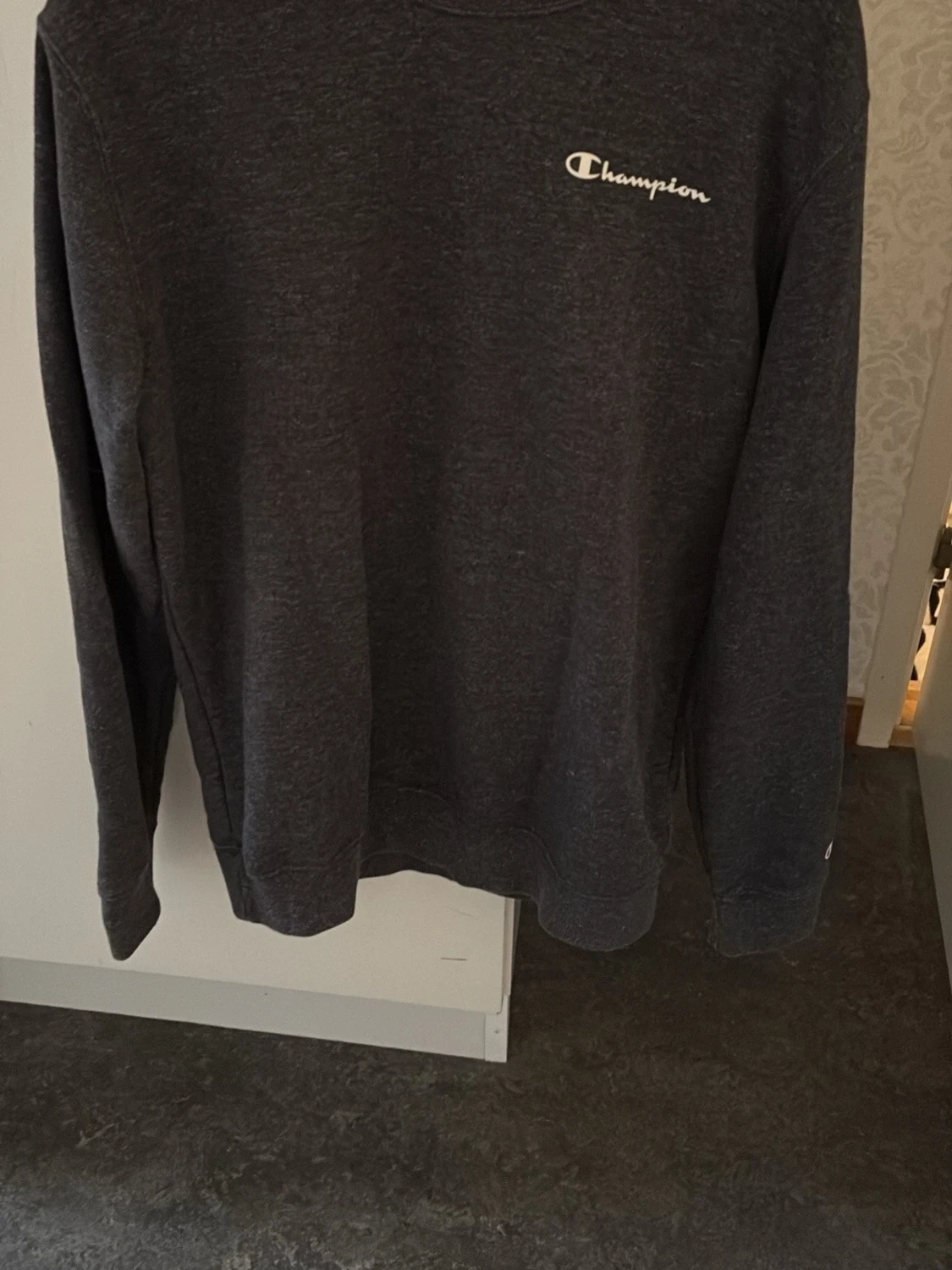 Mörkgrå sweatshirt från Champion