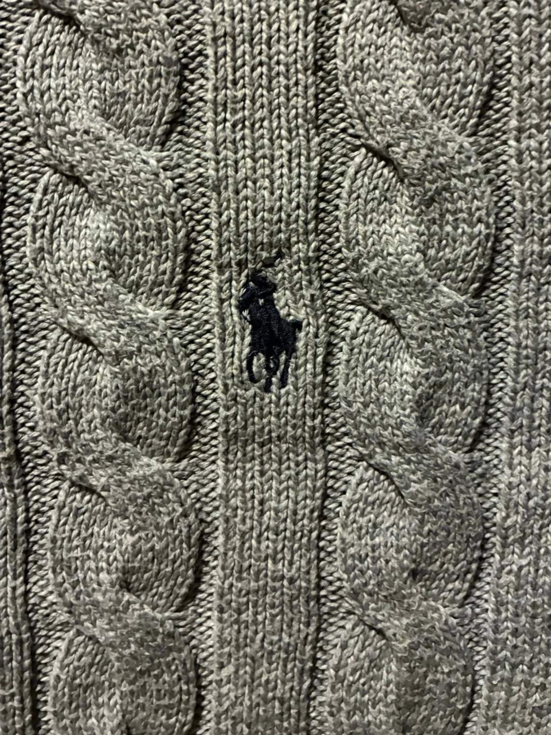 Grå kabelstickad tröja Polo Ralph Lauren - 3