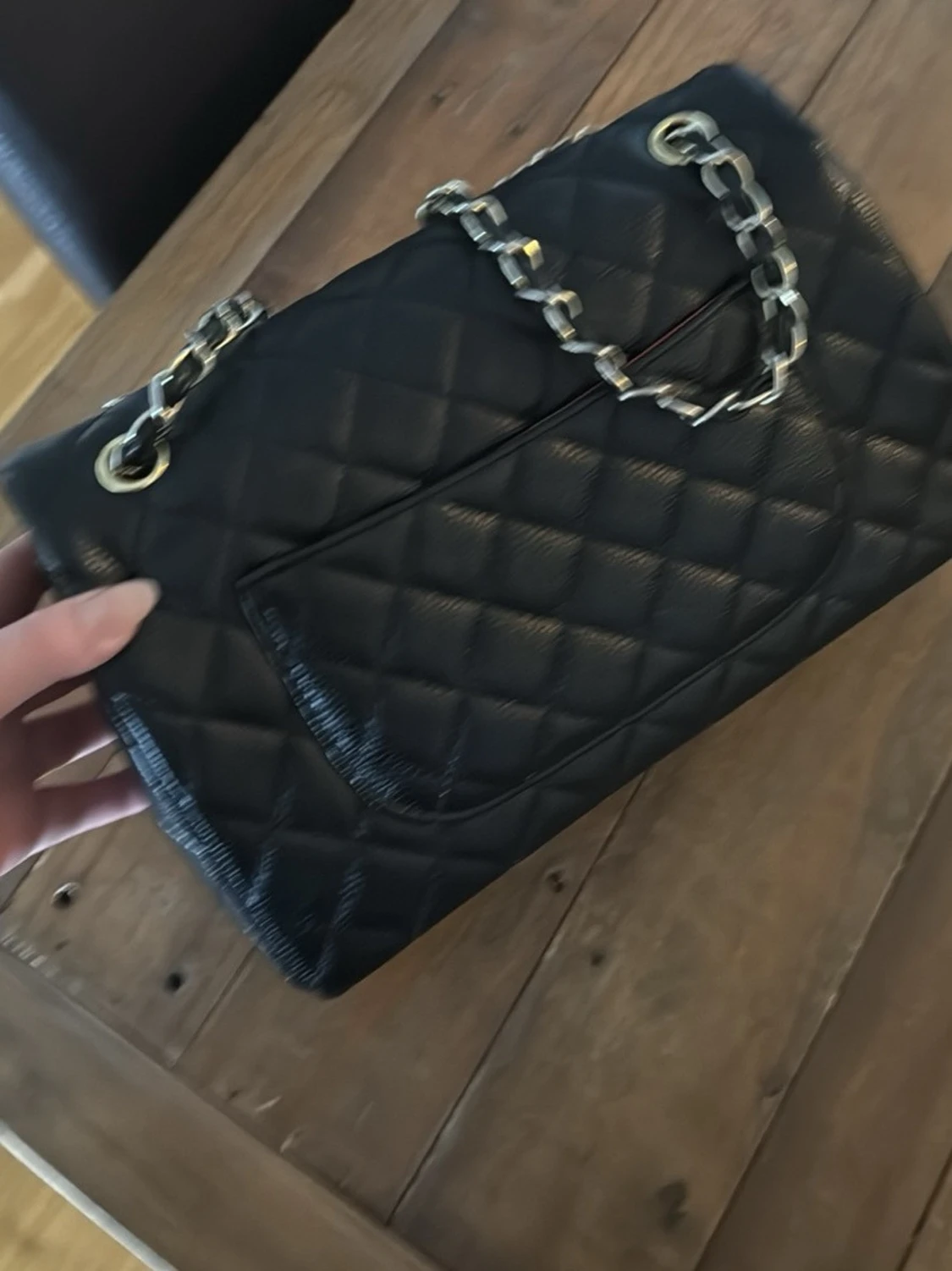 Svart Chanel Classic Flap handväska - 2