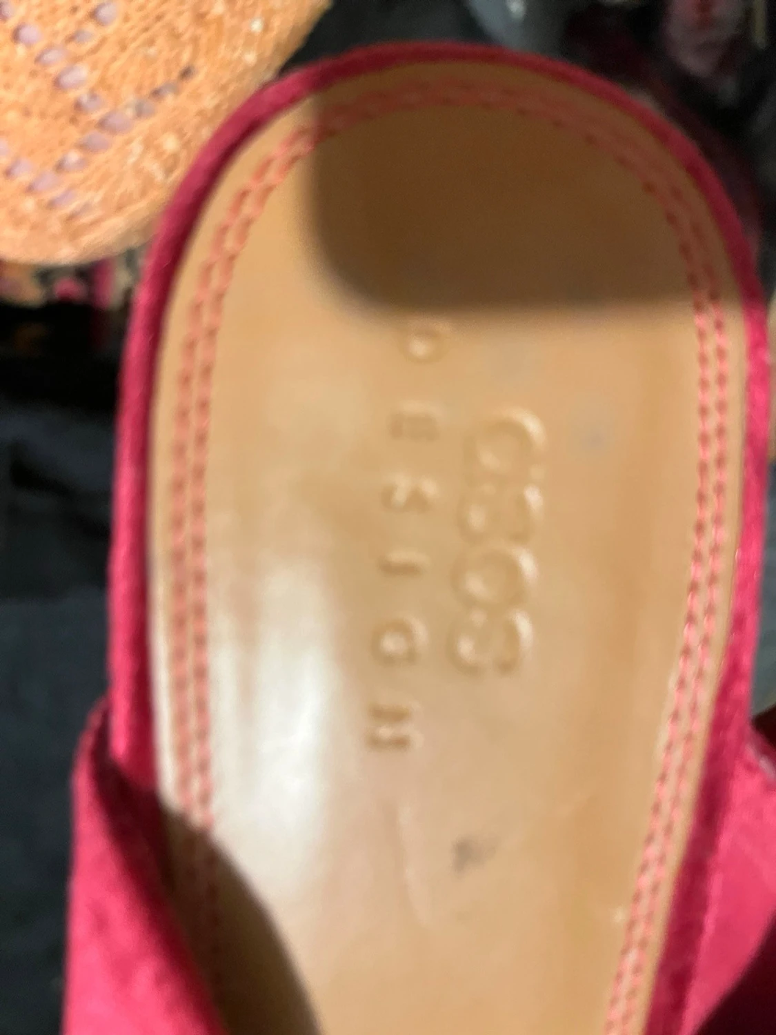 Röda ballerinaskor med rosett - 4