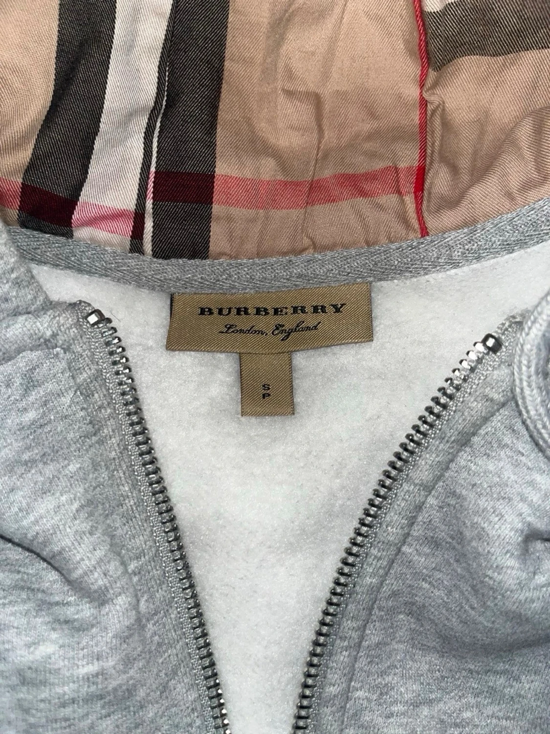Grå zip hoodie från Burberry - 3