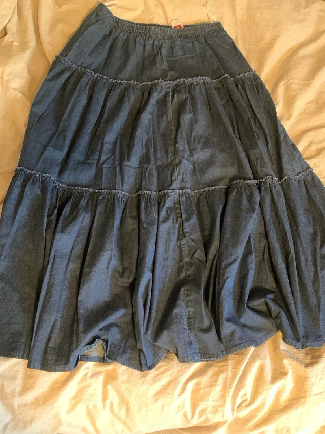 Mörkblå jeans långkjol - 2