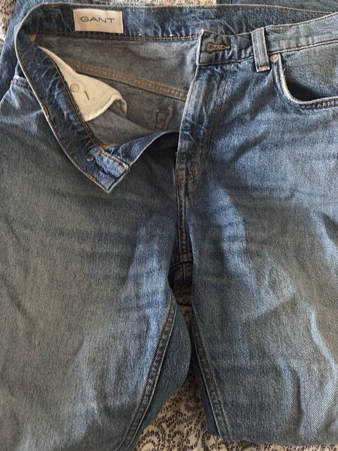 Blå raka jeans från GANT