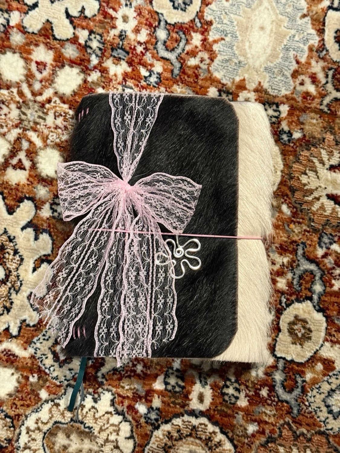 A5 cowprint journal cover, Louise Carmen inspirerad