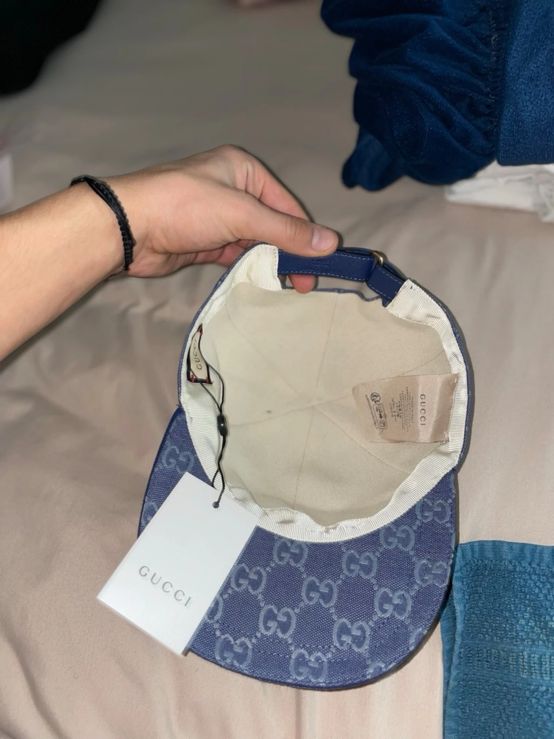 Blå Gucci keps med monogram - 2