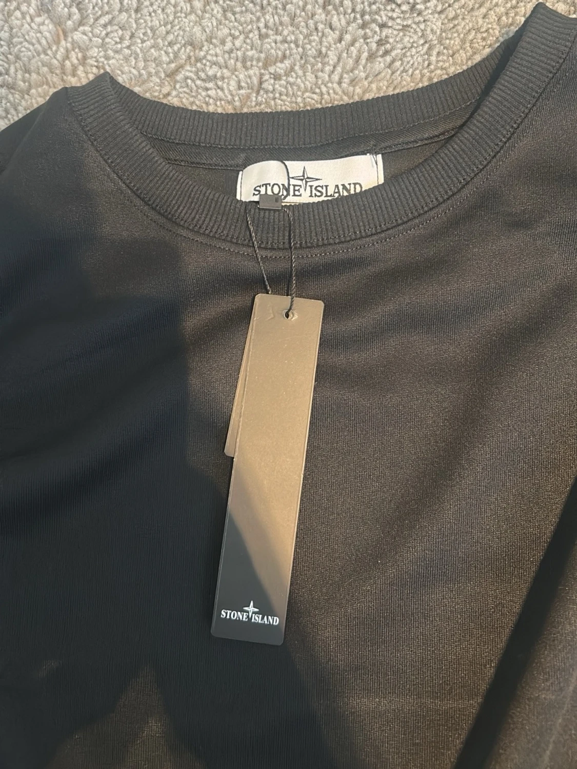 Svart långärmad tröja Stone Island