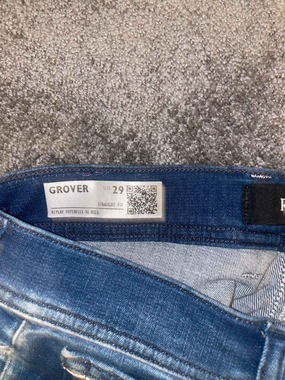 Blå slim fit jeans från Replay - 3