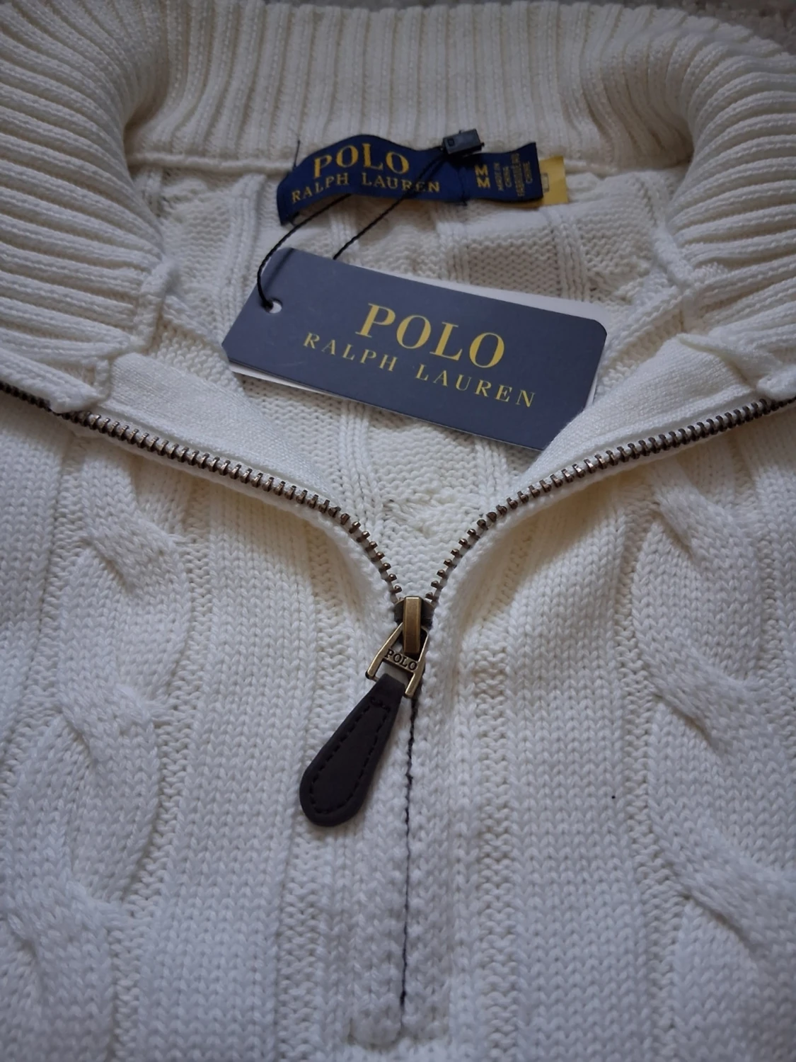 Vit kabelstickad tröja Polo Ralph Lauren - 2