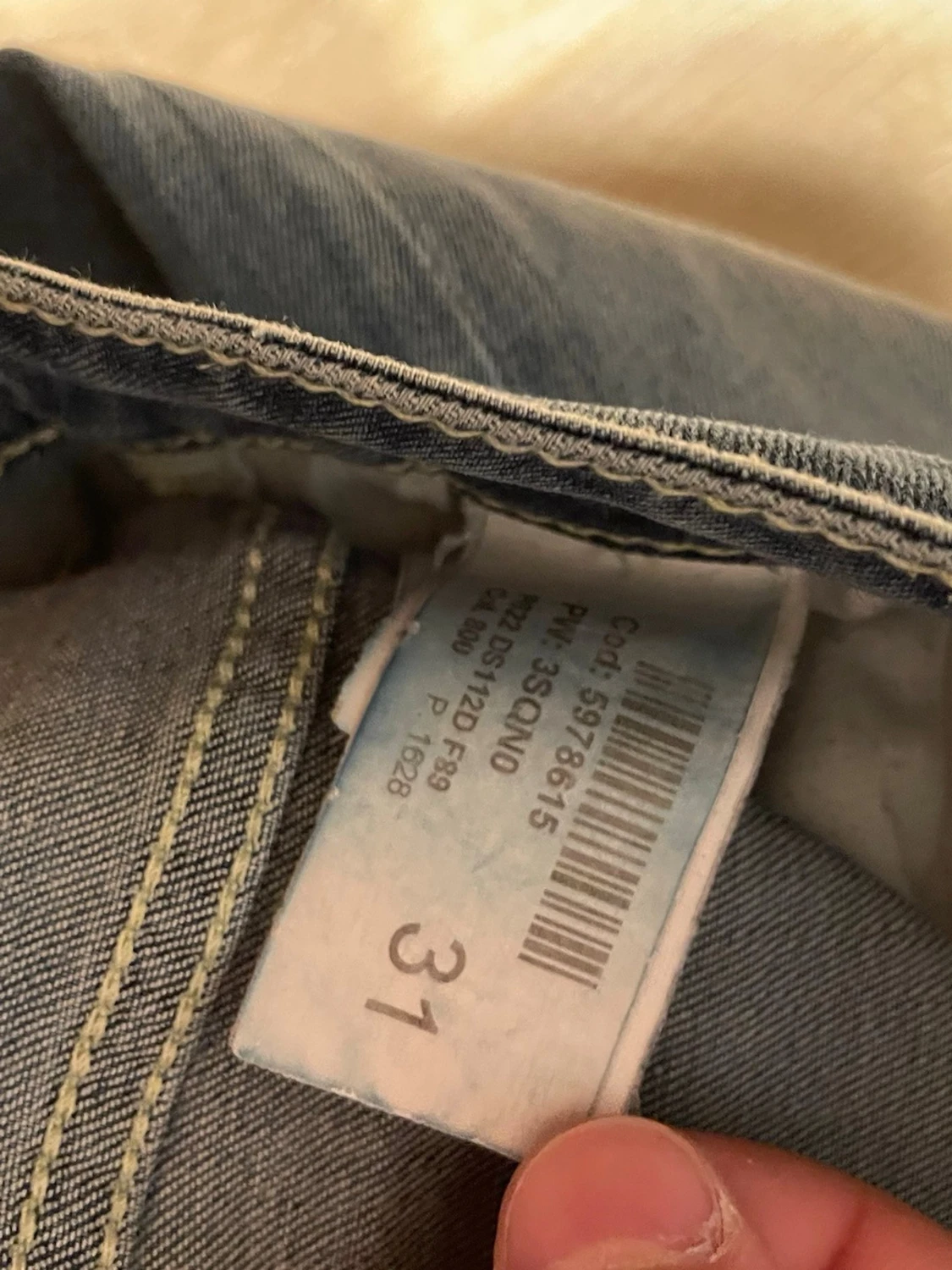 Blå slim fit jeans med slitningar - 4