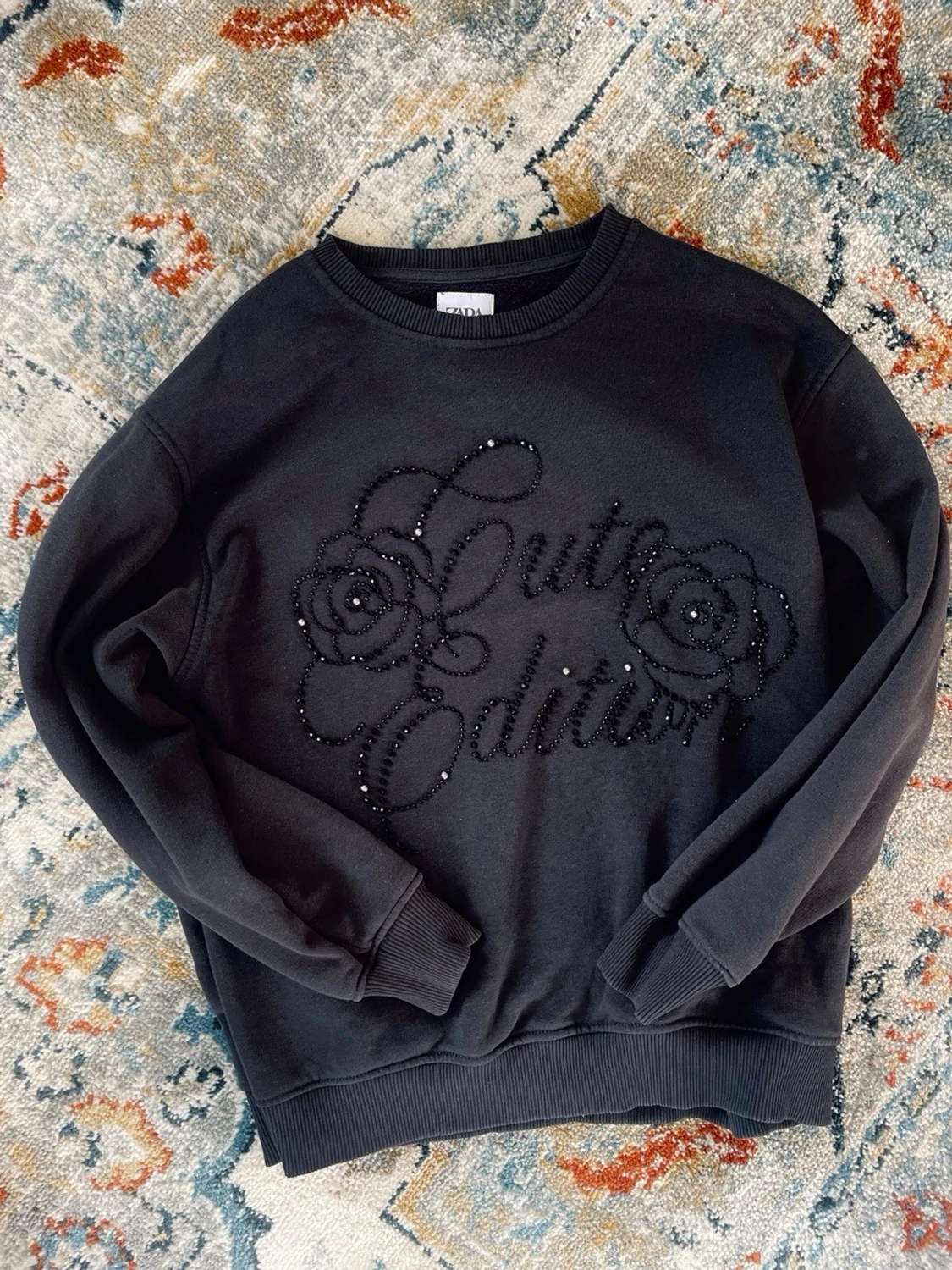 Svart sweatshirt Zara