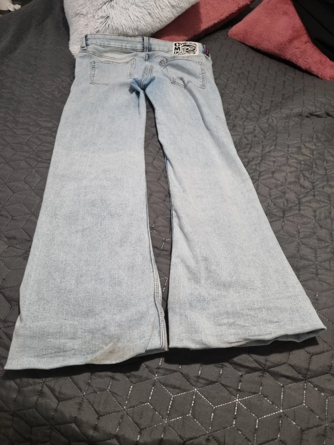 Ljusblå bootcut jeans från Weekday  - 1