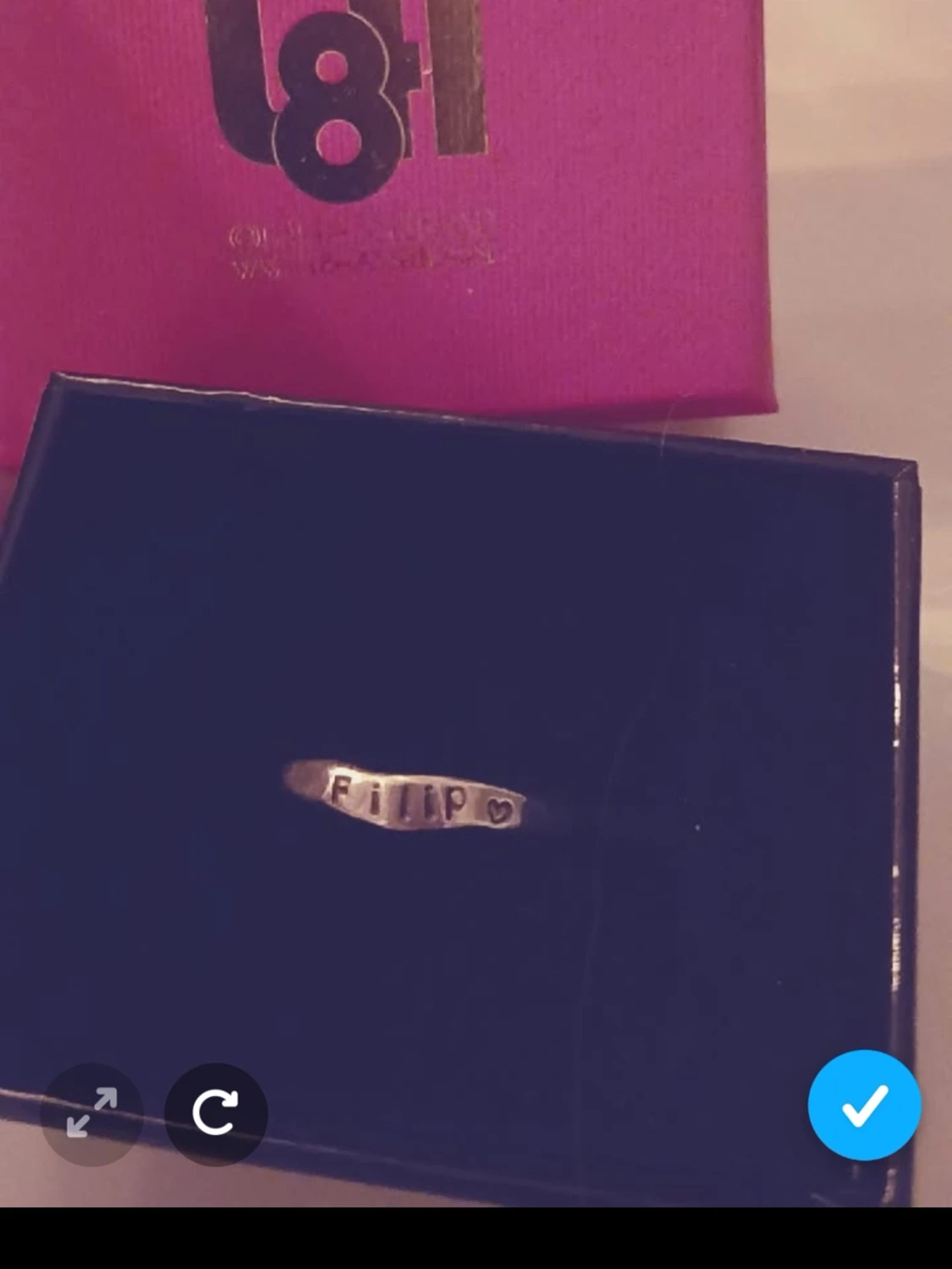 Silverring med texten FILIP - 2