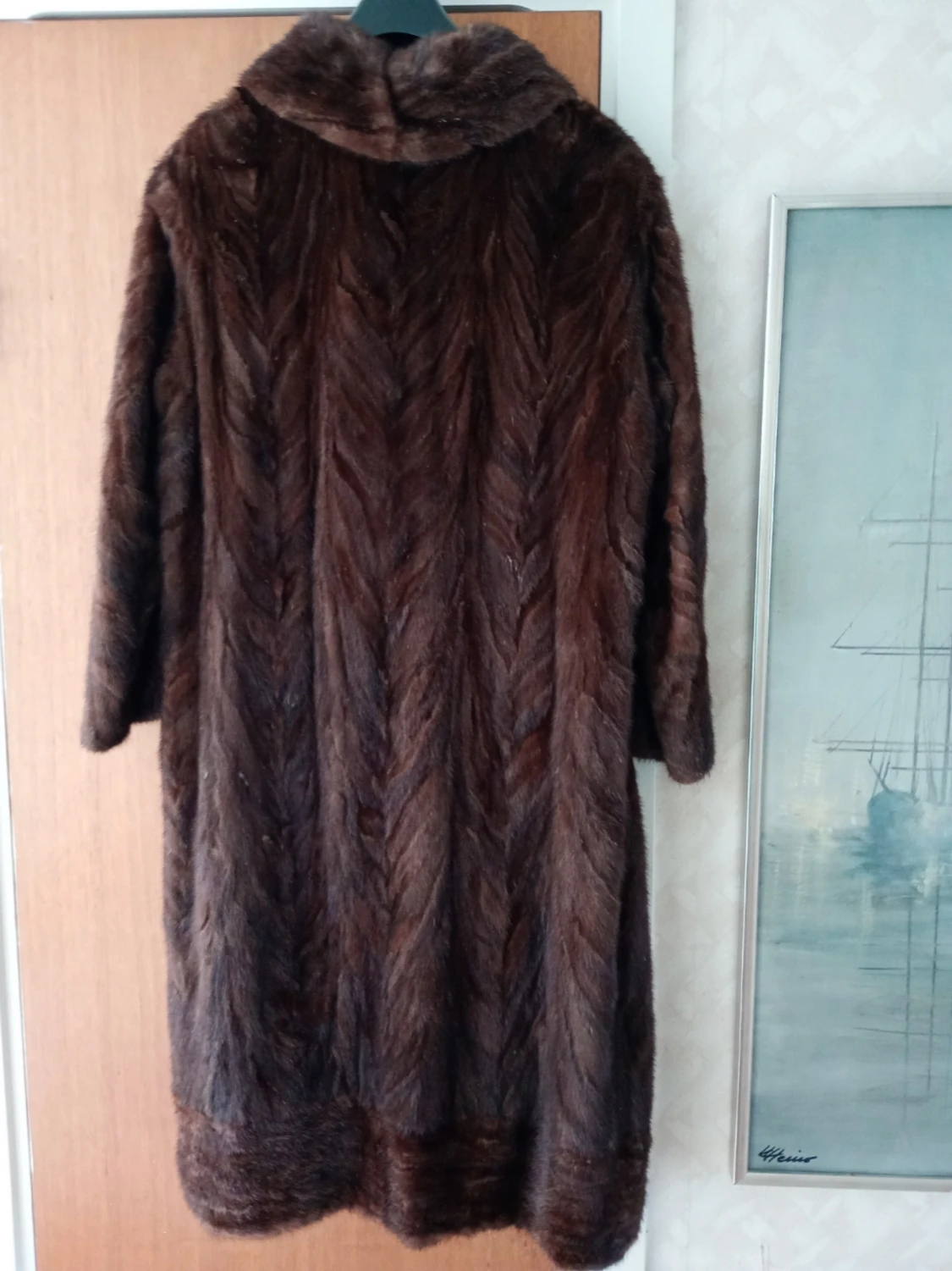 Brun vintage äkta mink  kappa - 1