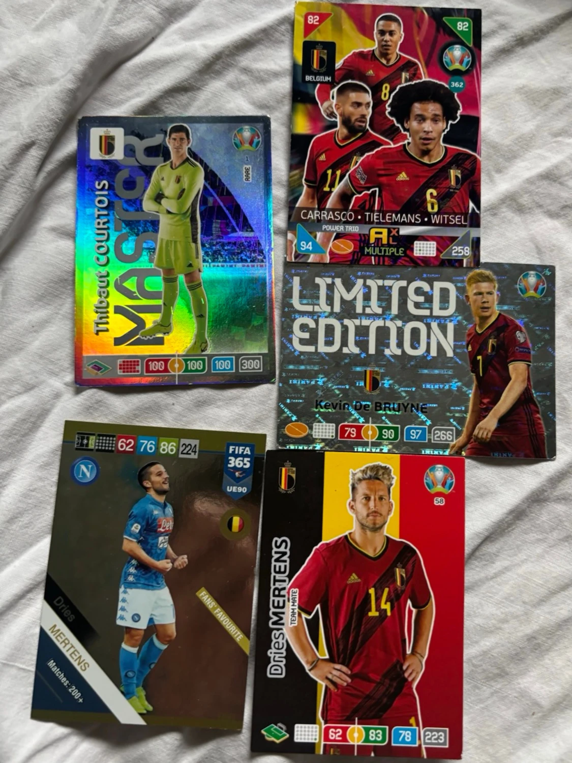 Fotbollspelare från Belgien på kort (6 spelare)