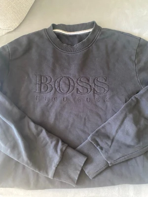 Boss tjocktröja marinblå  - Äkta. Storlek XL känns som L 