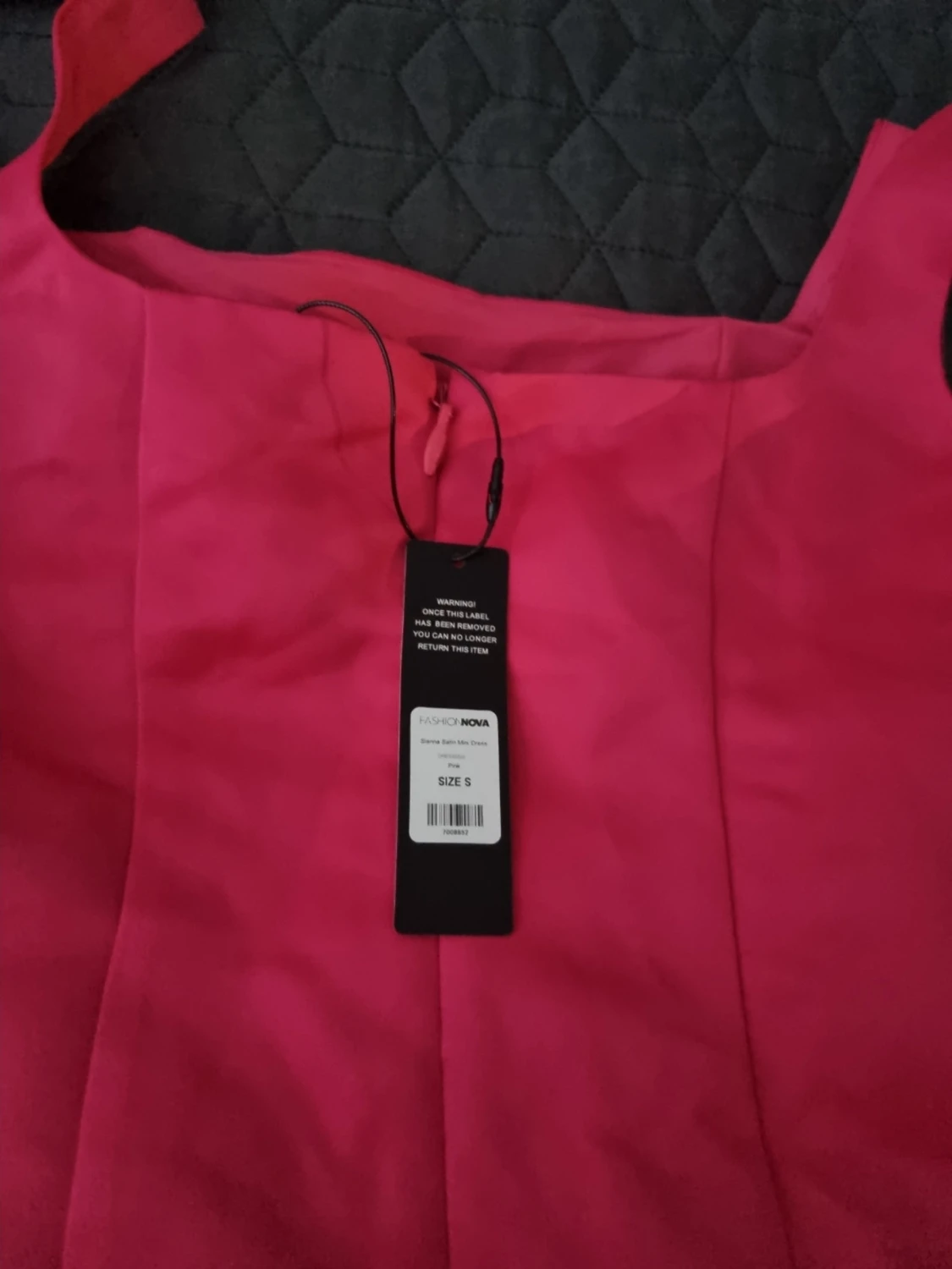 Rosa kort klänning med volang - 3