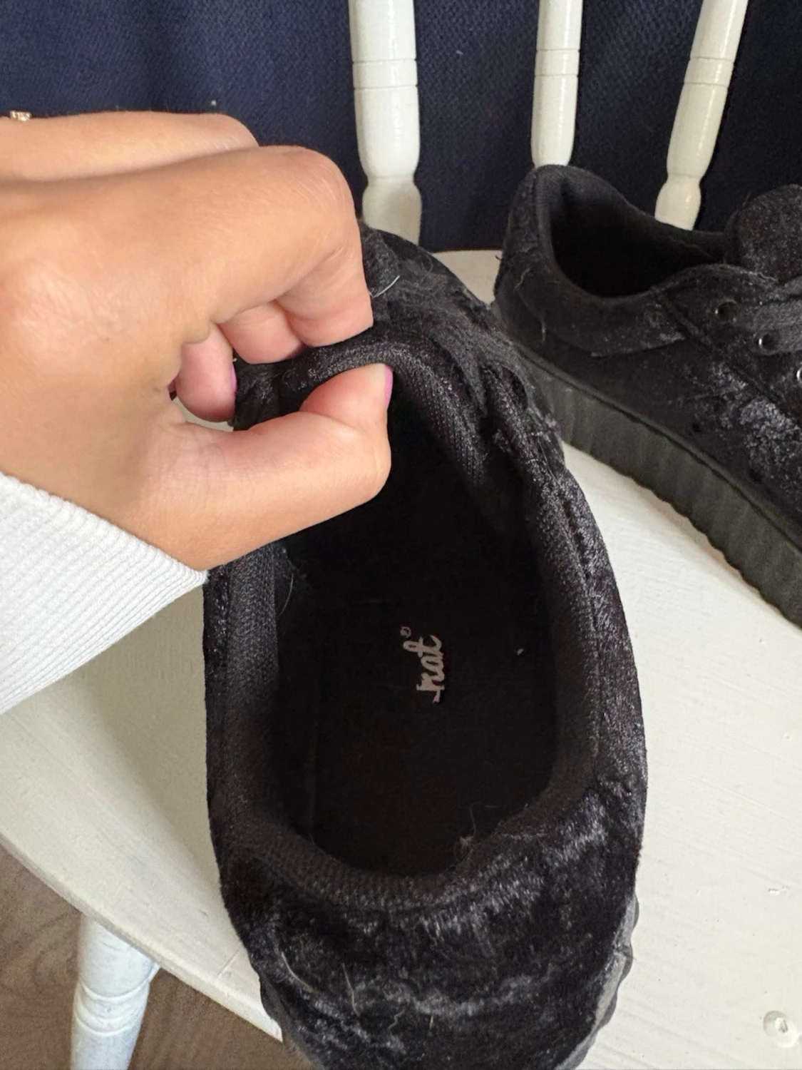 Svarta sneakers med platåsula - 2