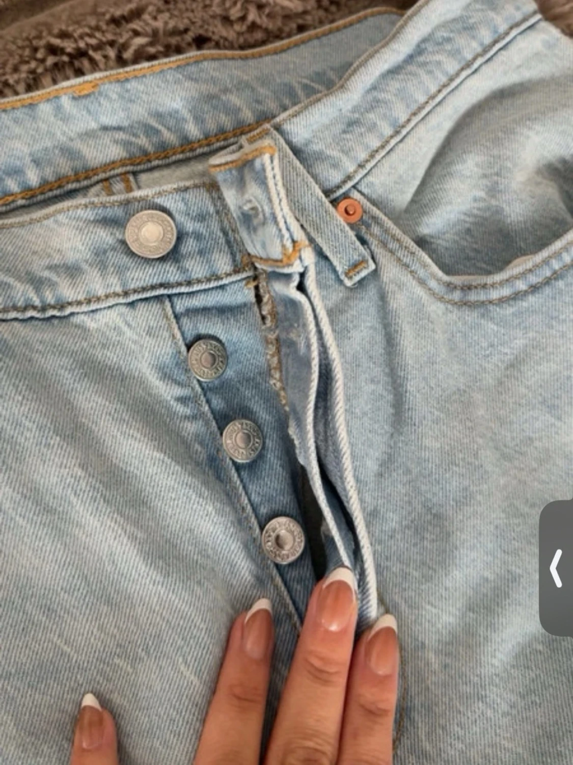 Ljusblå raka Levi's jeans - 2