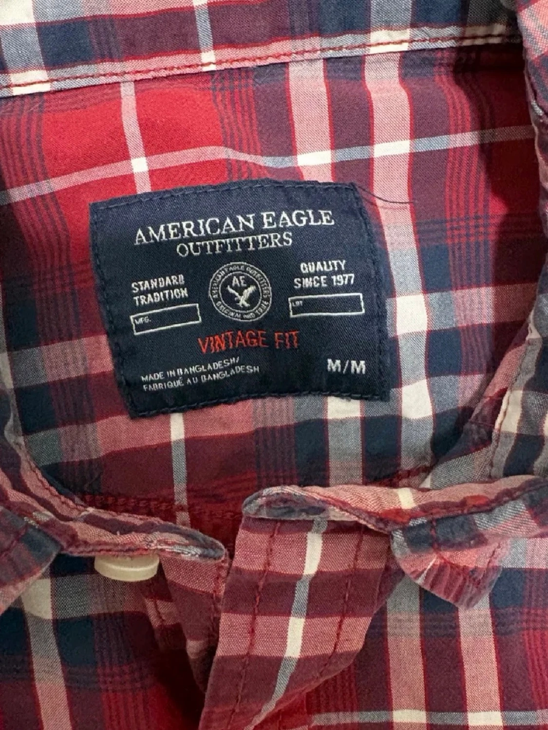 Röd rutig skjorta från American Eagle - 1