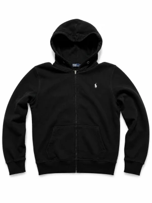 Svart zip hoodie från Polo Ralph Lauren - Snygg svart hoodie med dragkedja från Polo Ralph Lauren. Klassisk design med huva, kängurufickor och den ikoniska broderade loggan på bröstet. Tillverkad i mjuk bomullsblandning som är skön att ha på sig. Perfekt för en avslappnad och stilren look.