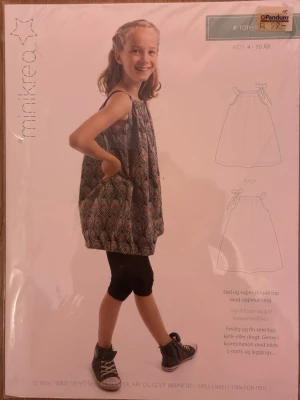 Symönster ärmlös linnetopp barn 4 modeller - Symönster för en topp, och 4 olika varianter på den. Söt och luftig ärmlös linnetopp för barn med band på axlarna. Passar bra över leggings eller shorts för en avslappnad stil. Många olika storlekar från st. 104-146.