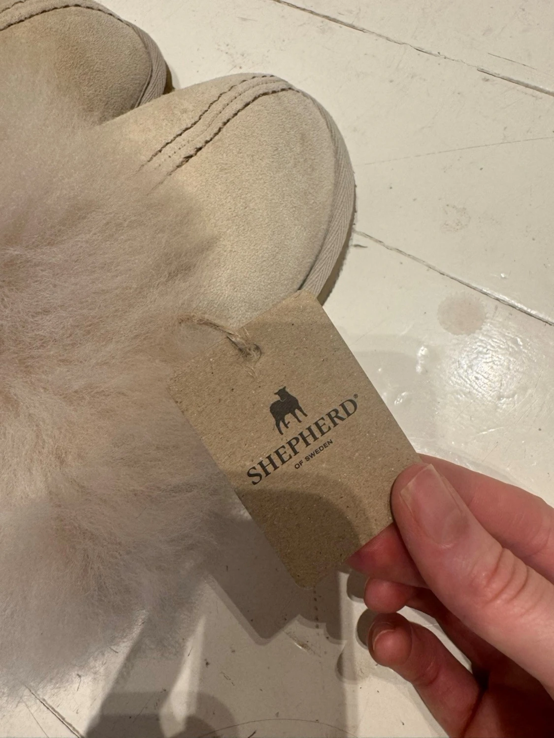 Beige fårskinnstofflor Shepherd - 2