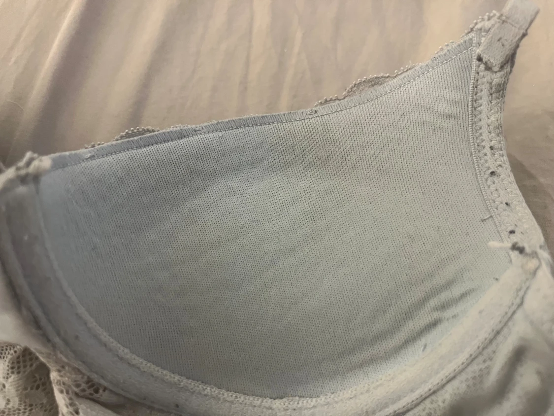 Ljusblå spetsig bh - 1