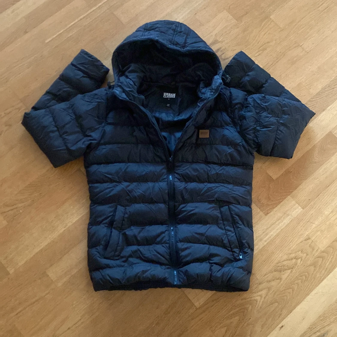 Mörkblå pufferjacka Urban Classics S - 4