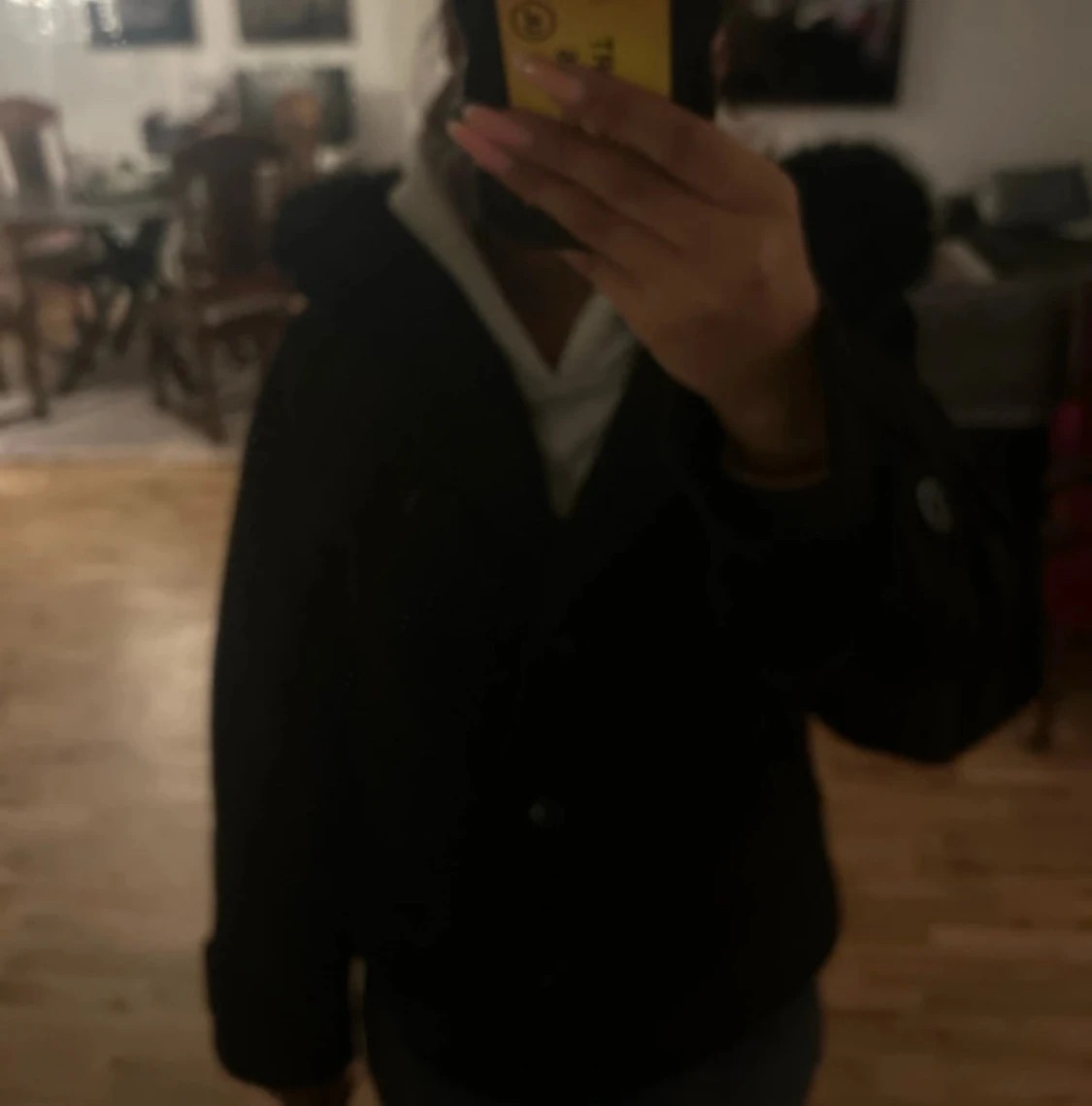 Svart kappa med fuskpäls från Gina Tricot - 3