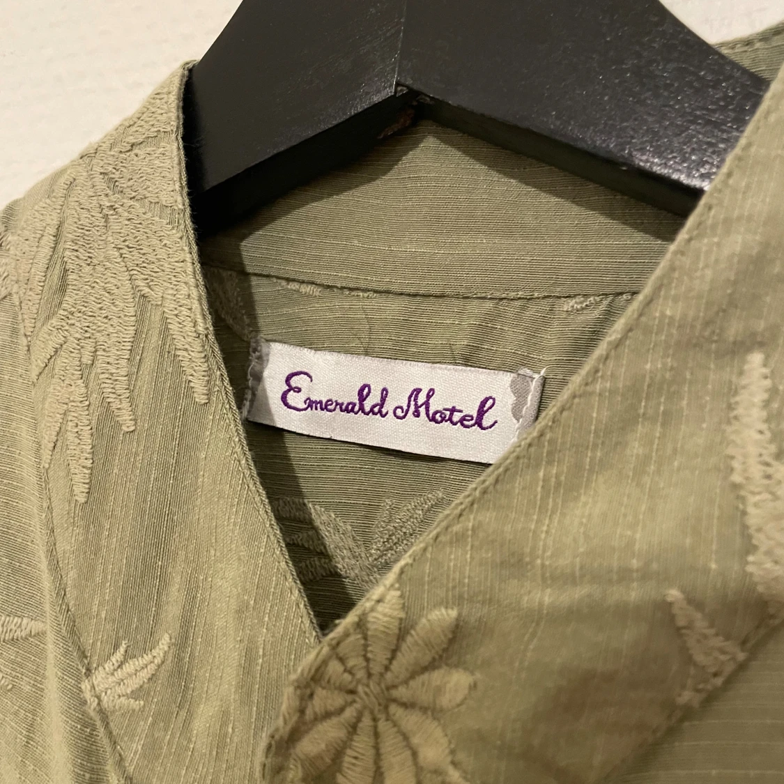 Broderad grön kofta i japansk stil  - 1