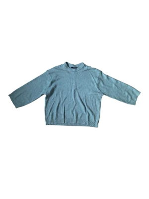 Stickad tröja - Mysig blå stickad tröja från 157% i storlek S. S/M