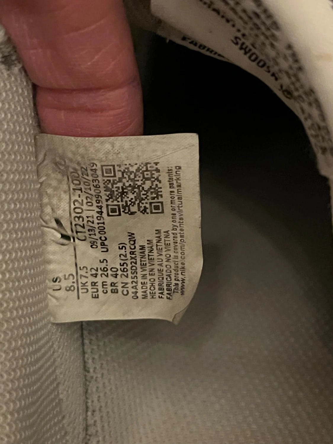 Nike Air Force 1 vita och svarta sneakers - 7