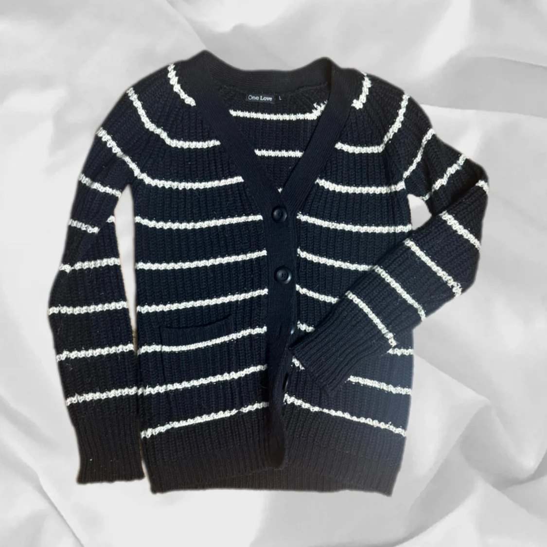 Randig Stickad Kofta