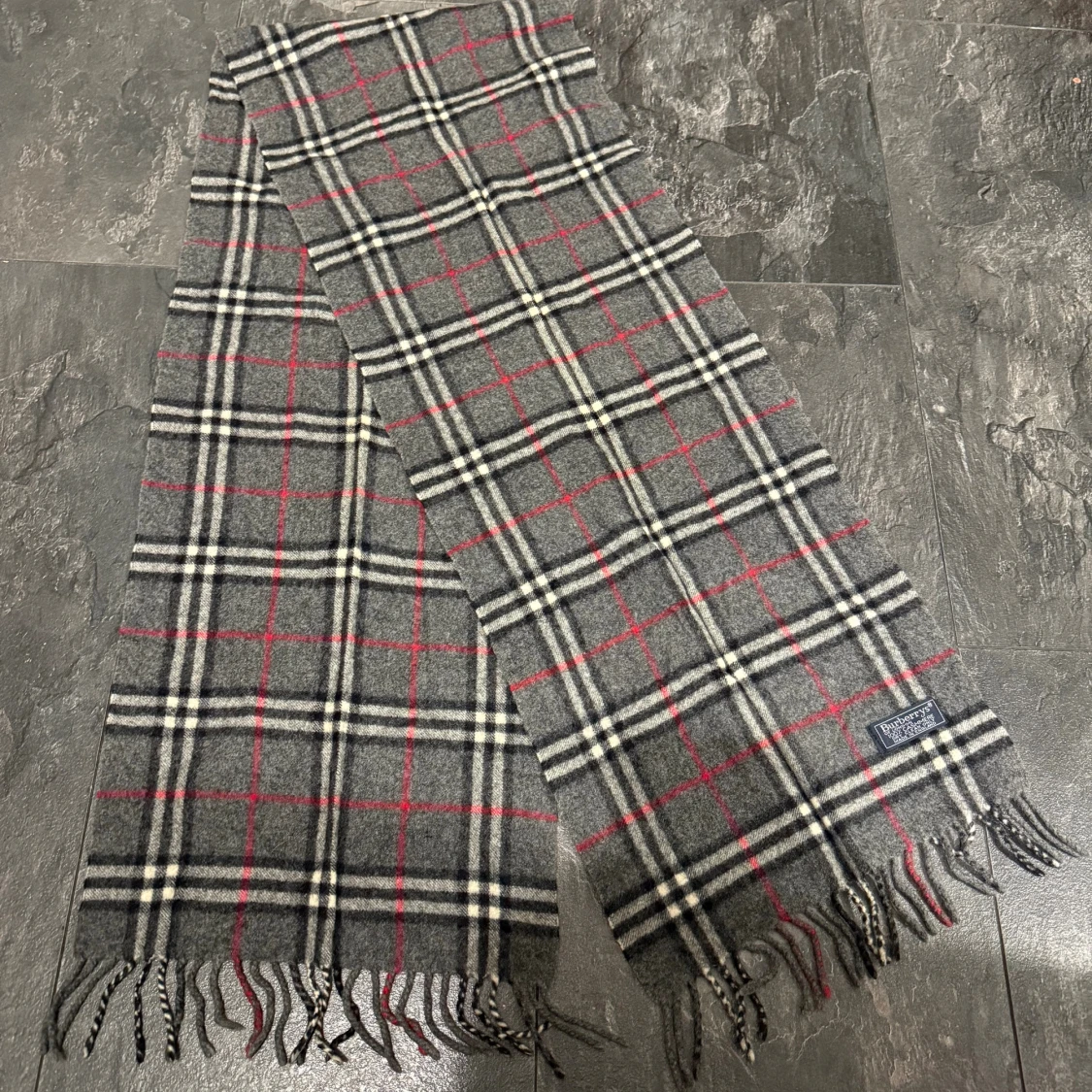 Burberrys rutig kashmirhalsduk - 1