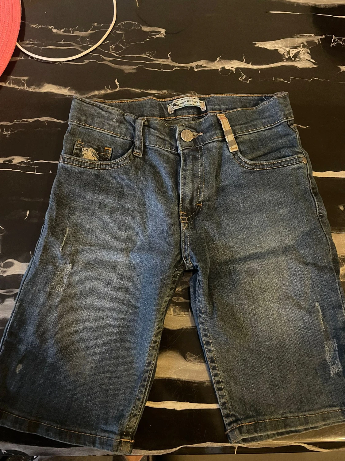 Blå jeansshorts från Burberry