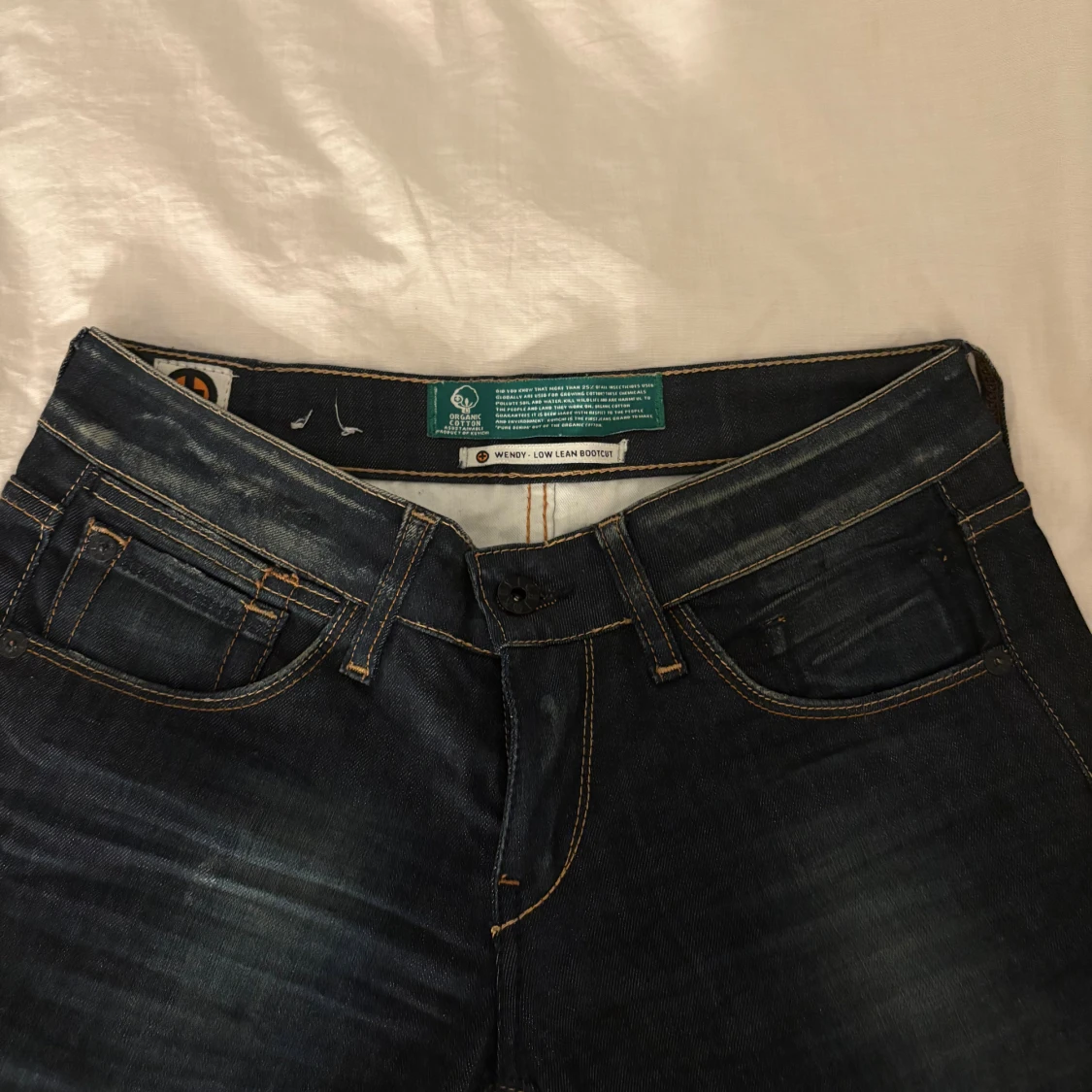 Mörkblå bootcut jeans - 2