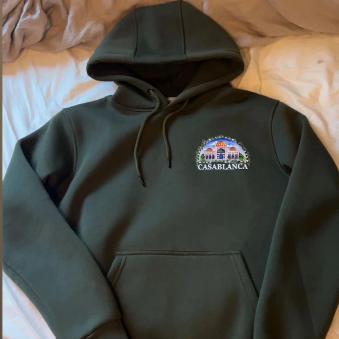 Mörkgrön hoodie Casablanca