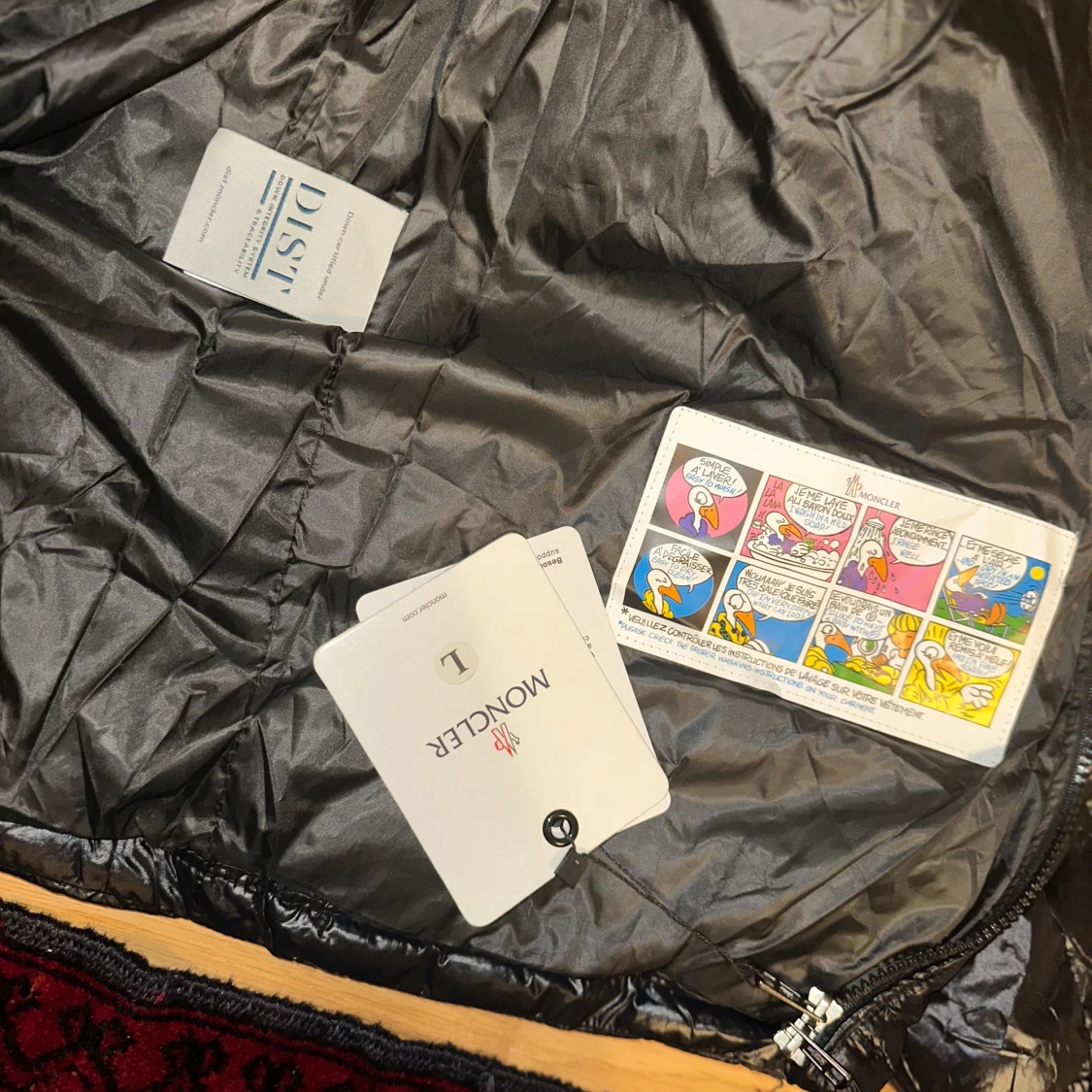 Svart Moncler pufferjacka L - 4